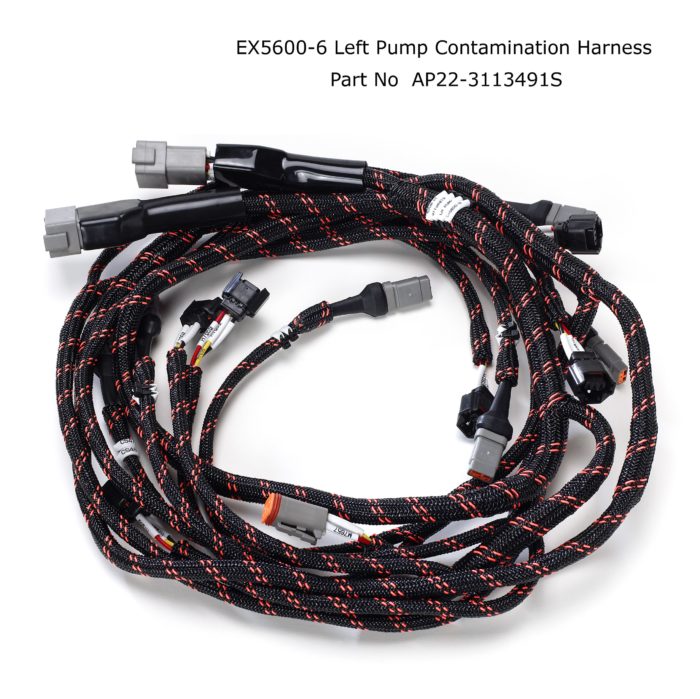 Hitachi Braided Wiring Harness EX5600-6 Left pump contamination Harness AP22-3113491S