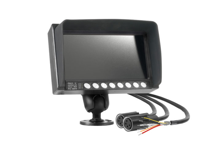0223220_RLED_7inch_18_30V_4Cam_SP_R2_with_2m_cables_and_132mm_bracket_Orlaco_Highres
