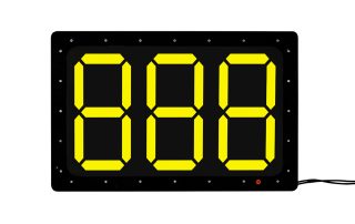 Rock Board Heavy Duty Equipment LED Sign Changeable Display. Suitable for Dump Trucks, Excavators, Water Carts, Loaders & Drills (Yellow Display) RBMODV2