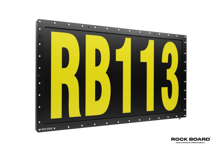 Allplant Rock Board Komatsu Haul Truck ID Number Board RB1130_Logo Allplant Rock Board Komatsu Haul Truck ID Number Board RB1130_Logo